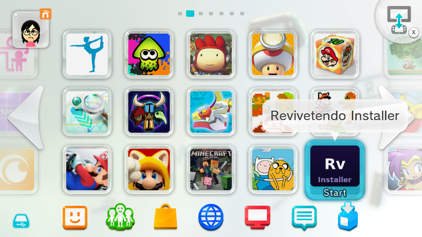 Revivetendo Installer on Wii U HOME Menu